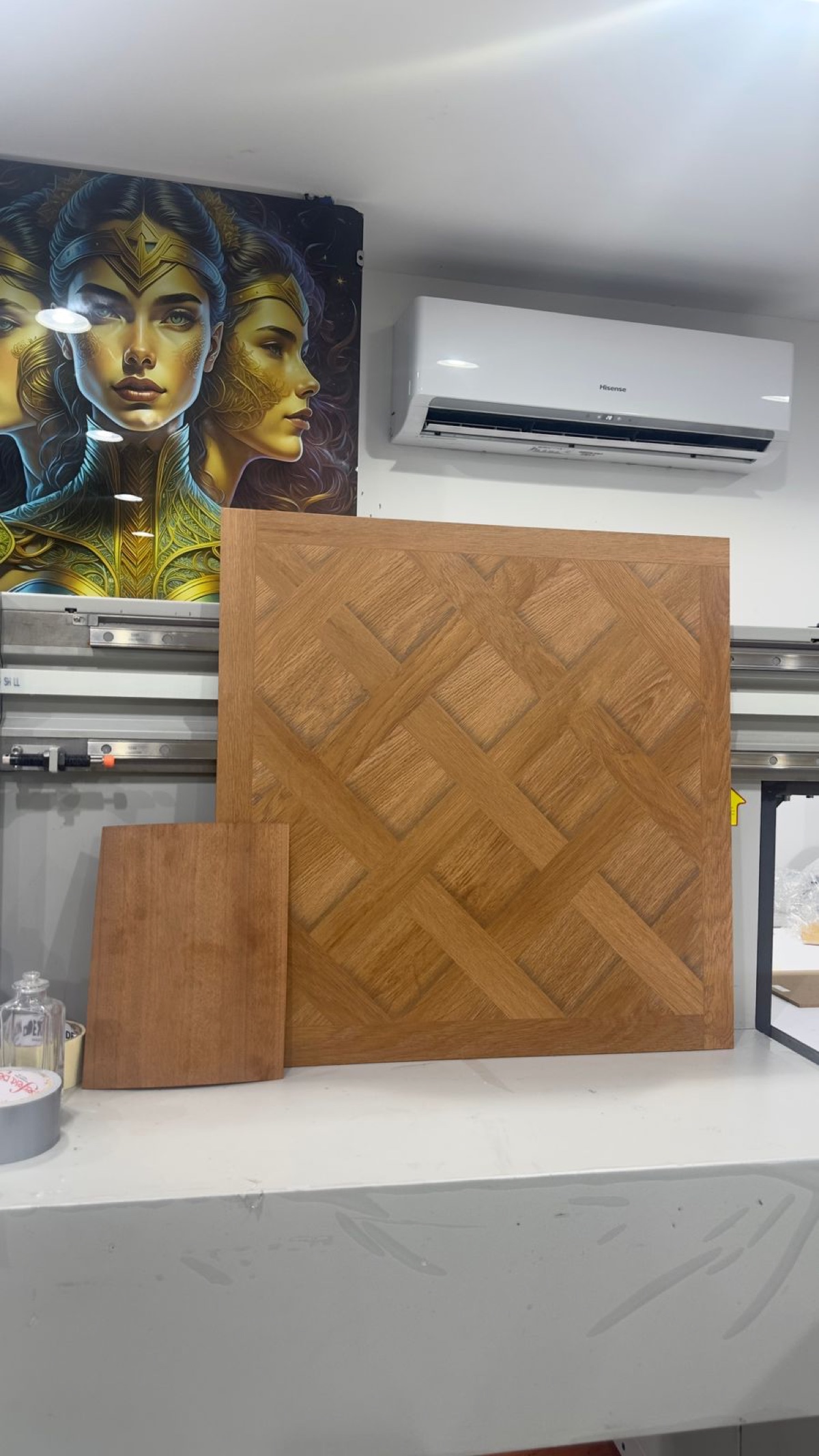 Adhesion tested UV print on a coated surface