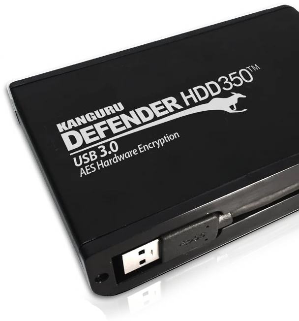 Kanguru Defender HDD350 hardware-encrypted portable hard drive