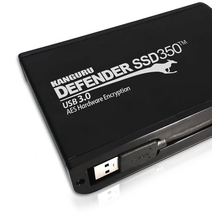 Kanguru Defender SSD350 hardware-encrypted portable solid-state drive