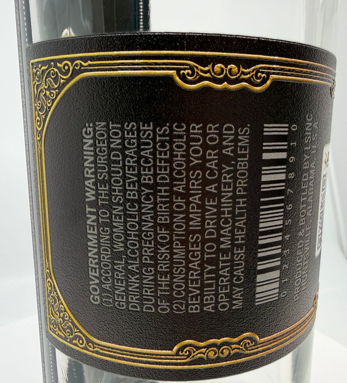 UV cured print detail on a beverage container