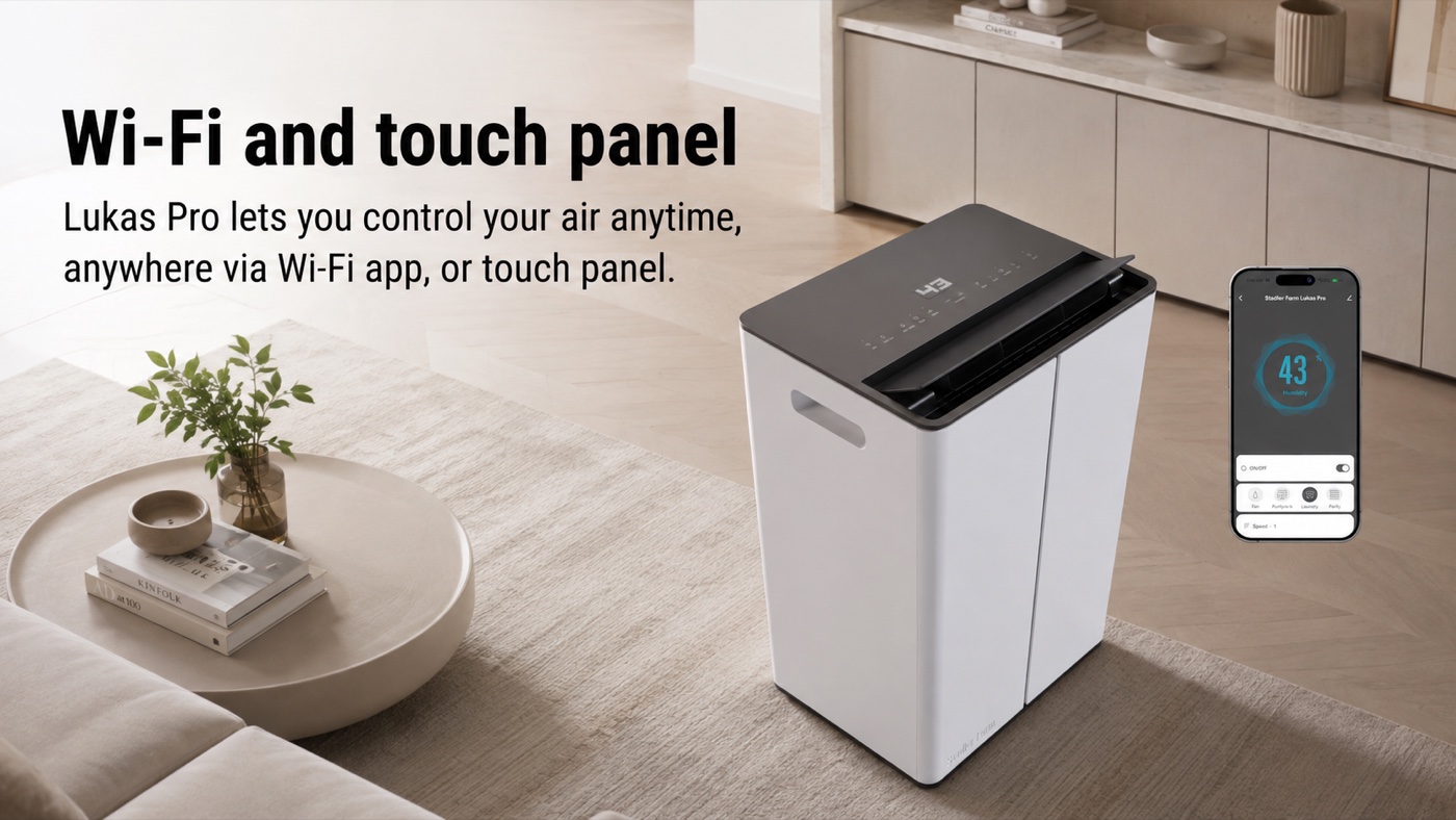 Large capacity dehumidifier for an open plan space
