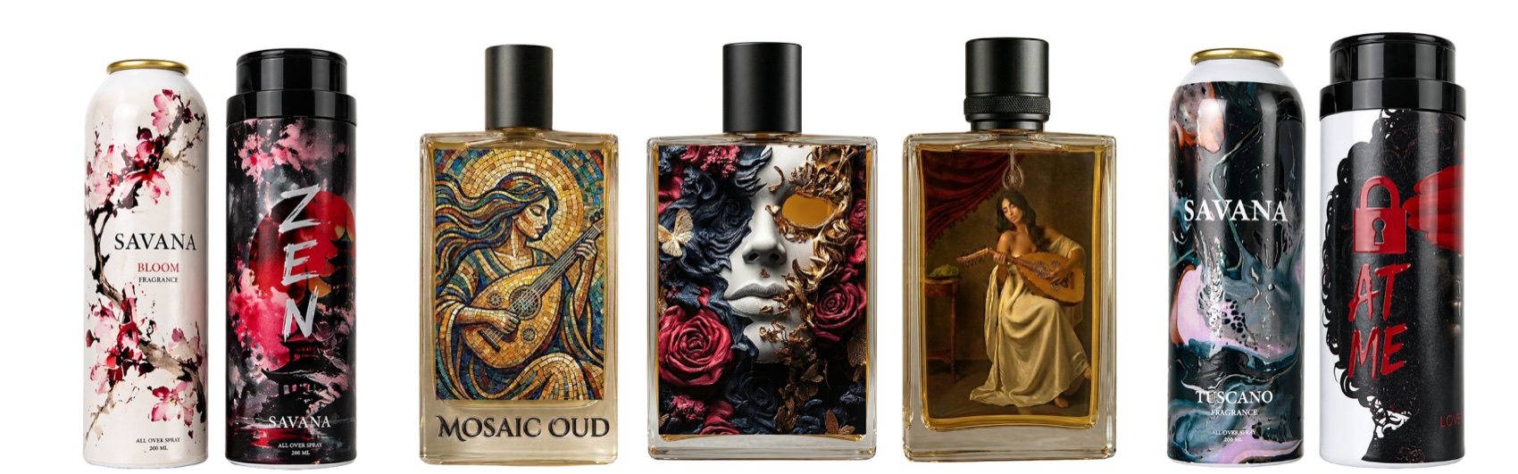 Perfume bottle decorated by direct UV flatbed printing