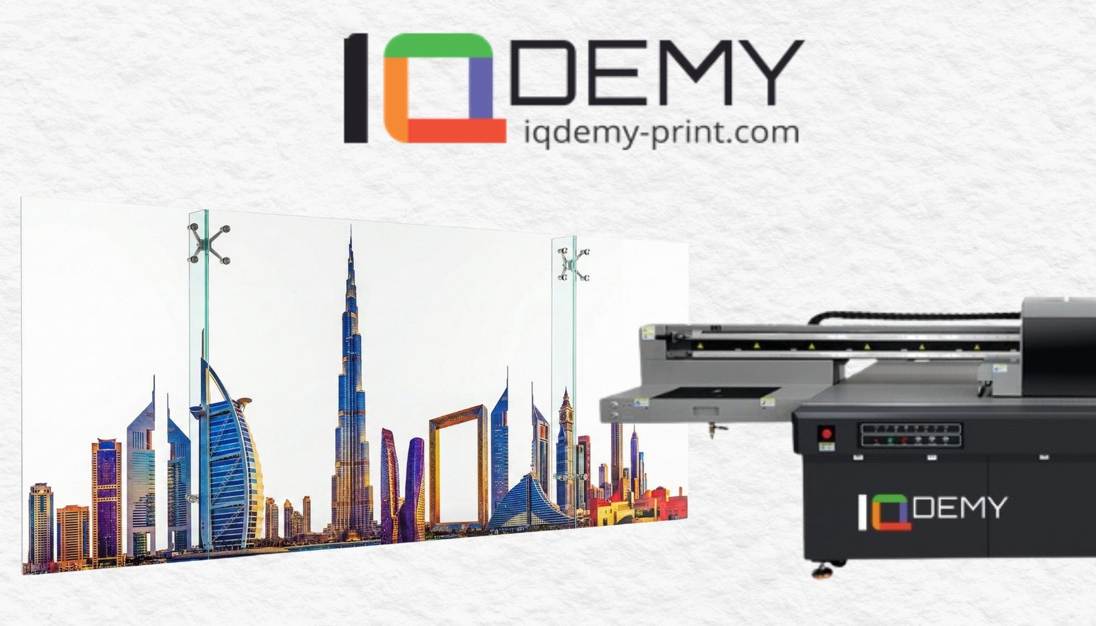 IQDEMY continuous belt UV printing