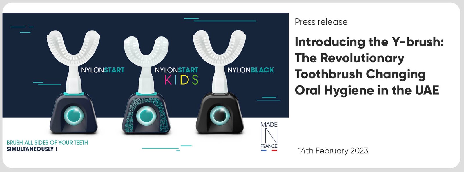 Introducing Y-Brush: The 10-Second Toothbrush, Now in the UAE