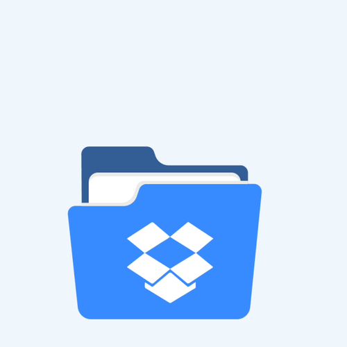 Animated Dropbox icon for creating and sharing cloud content without switching tools