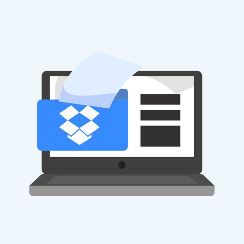 Monitor icon for sending and tracking documents with real-time analytics in Dropbox
