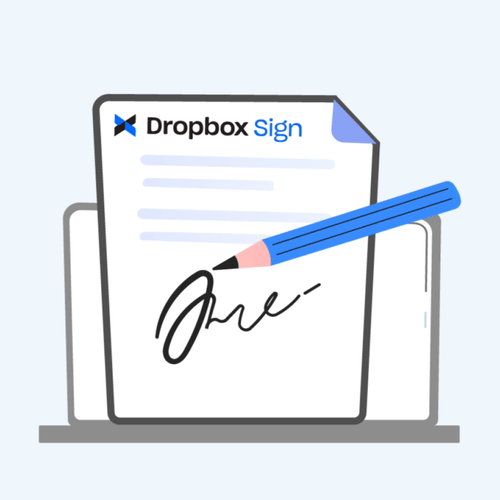 Pen icon for e-signing documents with Dropbox Sign