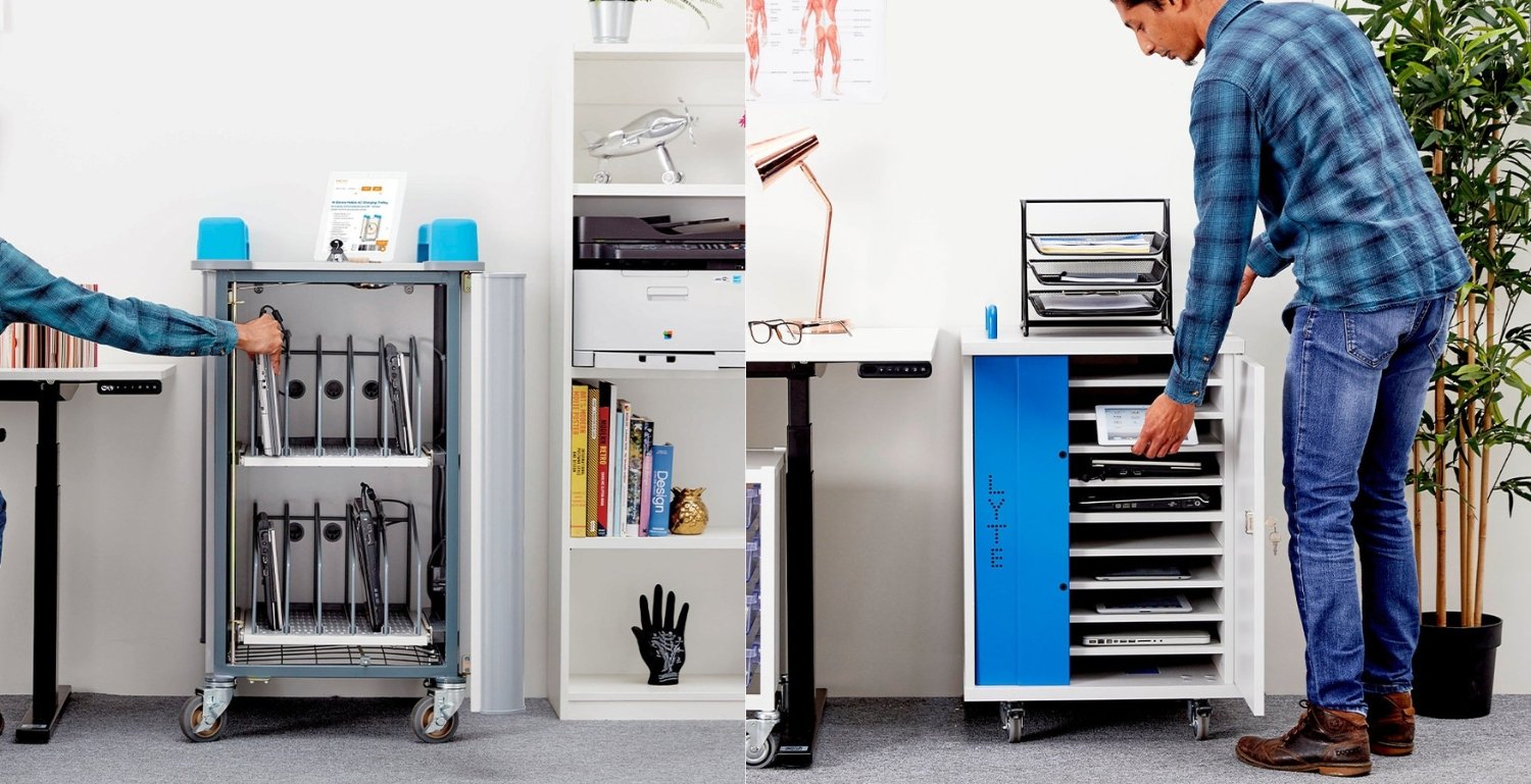 LapCabby device charging and storage