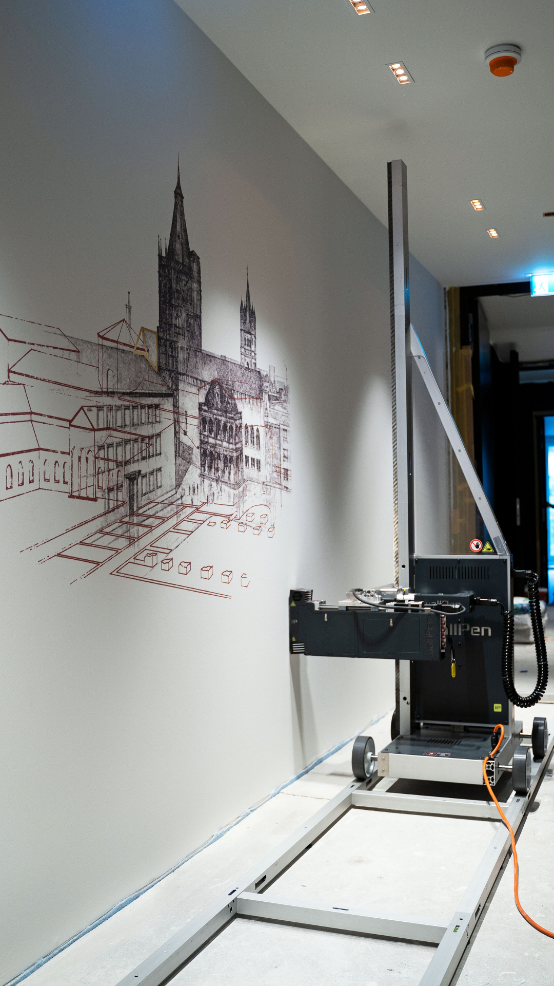wallPen printer on site with its control system